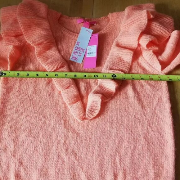 Lilly Pulitzer Marceline Sweater, Cantaloupe, Size S - Picture 5 of 9